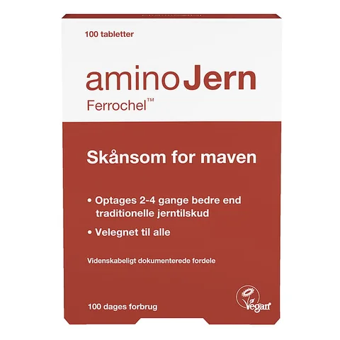 AminoJern Ferrochel 25 mg, 100 tabletter