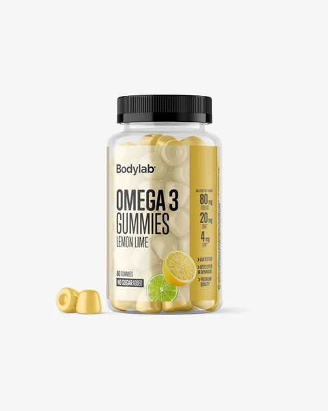 Bodylab Omega-3 Gummies Lemon Lime, 60 stk.