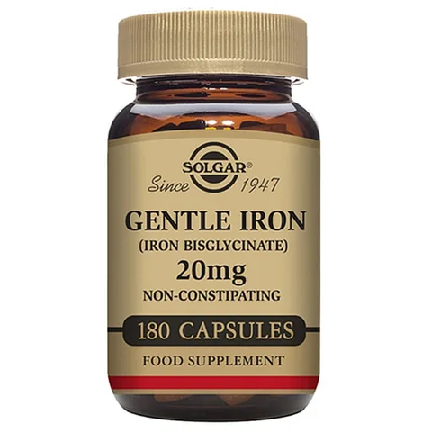 Solgar Gentle Iron 20 mg, 180 kapsler